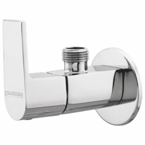 Angle Valve with Wall Flange Chrome